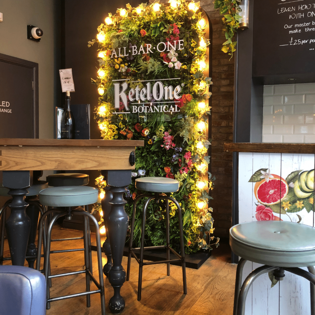 Tropical flower wall for ketel one in all bar one- buy flower wall