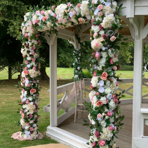 square floral arch