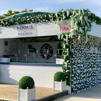 flower wall hire at wimbledon for pimms white rose flower wall and floral design