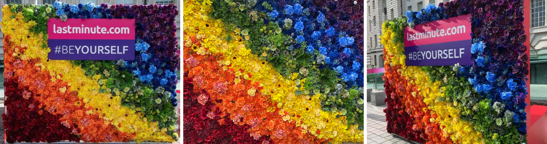 Promotional Flower Wall | Pride Month | London Eye
